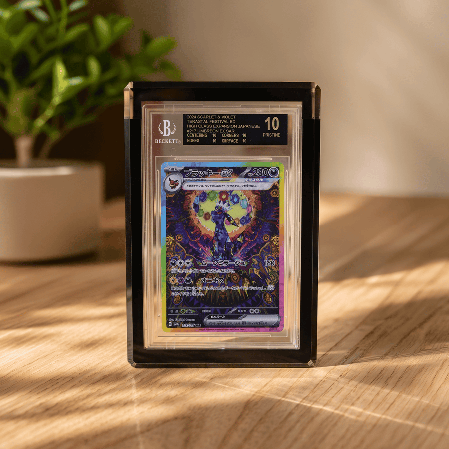 Phantom Display Magneto Color black Prism display with BGS Japanese Umbreon ex special art rare card