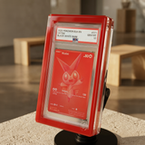 Phantom Display Magneto Color red Rounded case with PSA Victini card