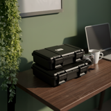 Phantom Display carry case closed view showing rugged exterior build for card protection