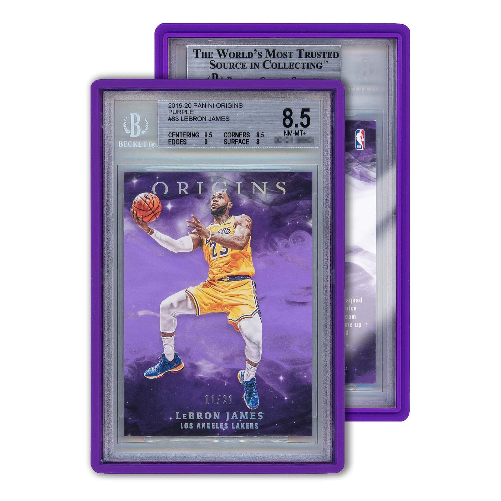GradedGuard Protective Case BGS Front View Color Purple