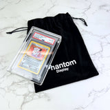 top angle view of a Phantom Display carry bag for graded card slabs cases for trading card collectors psa card pokemon.