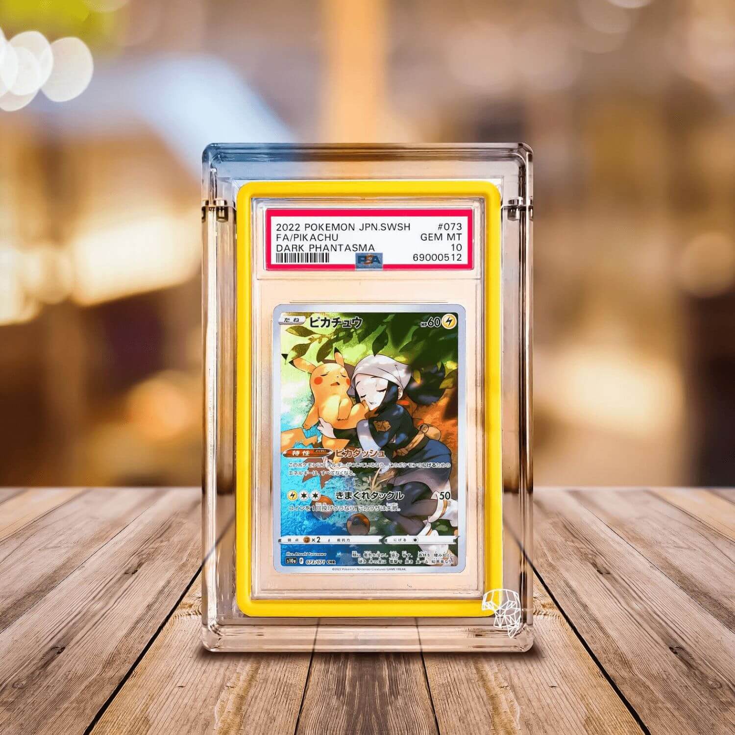 Pokemon in Yellow GradedGuard Phantom Display Sitting On Table Front View