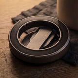 Phantom Display Magneto wall mount in gunmetal grey finish, designed for magnetic graded card display systems.