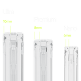 Phantom Display case thickness options: Ultra 10mm, Premium 8mm, and Nano 5mm for graded card protection.