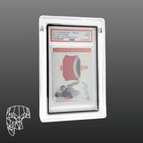 2018 Panini National Treasures Dillon Peters rookie patch card encased in a Phantom Display with a SlabMags frame for PSA-graded cards, ensuring premium protection and display. #authenticator_psa