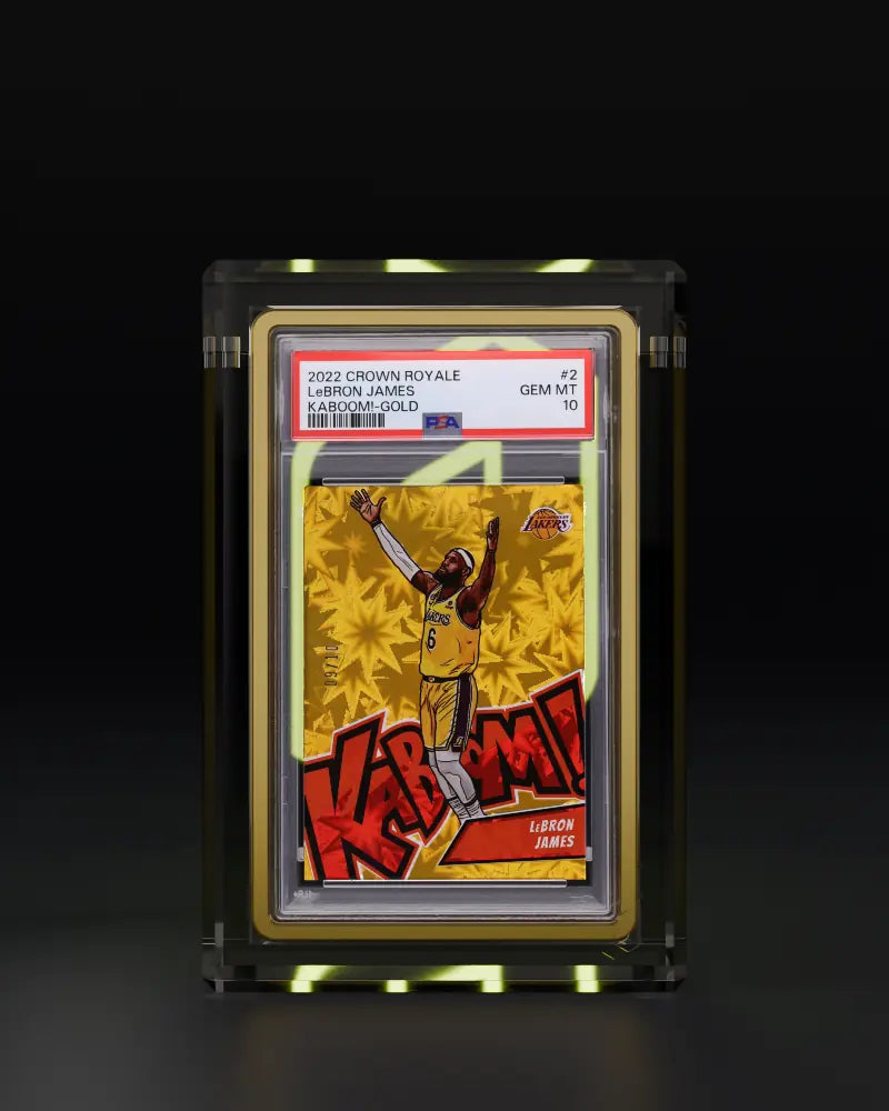 Phantom x GradedGuard acrylic display with a PSA graded card, 360 degree view