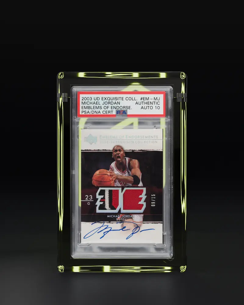 Magneto (Thick Cards) acrylic display with a PSA graded card, 360 degree view
