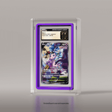 A Japanese Pokémon Fusion Arts Mew V card from 2021, beautifully displayed in a Phantom Display prism slab case, authenticated by CGC with a pristine 10 grade. #authenticator_psa/cgc