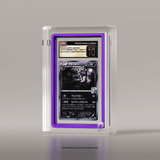 A front view of a Japanese Pokémon Umbreon Gym Promo card, securely encased in a Phantom Display slab case, authenticated by CGC with a pristine grade of 10. #authenticator_psa/cgc