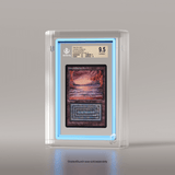 A stunning 1994 Revised German Underground Sea card from Magic: The Gathering displayed in a Phantom Display slab case, authenticated by Beckett with a 9.5 Gem Mint grade. #authenticator_bgs