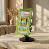 Phantom Display Magneto Color green Prism case with PSA Venusaur Legendary Collection card