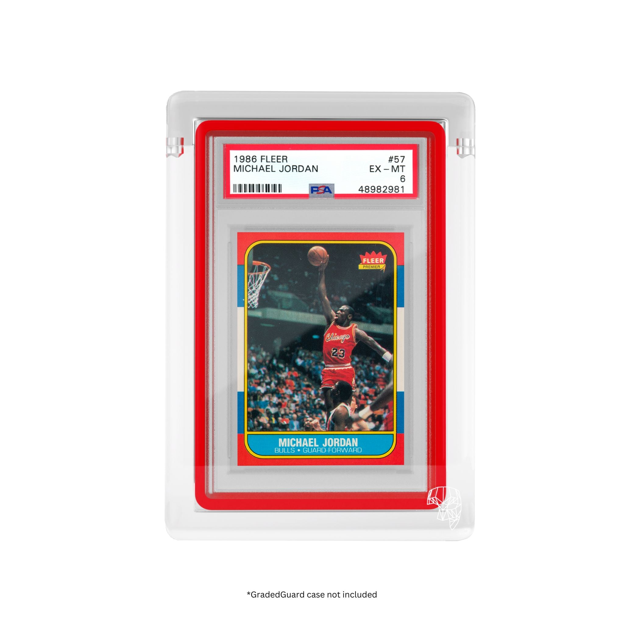 Phantom Display GradedGuard Single Display PSA CGC Michael Jordan Card Front View