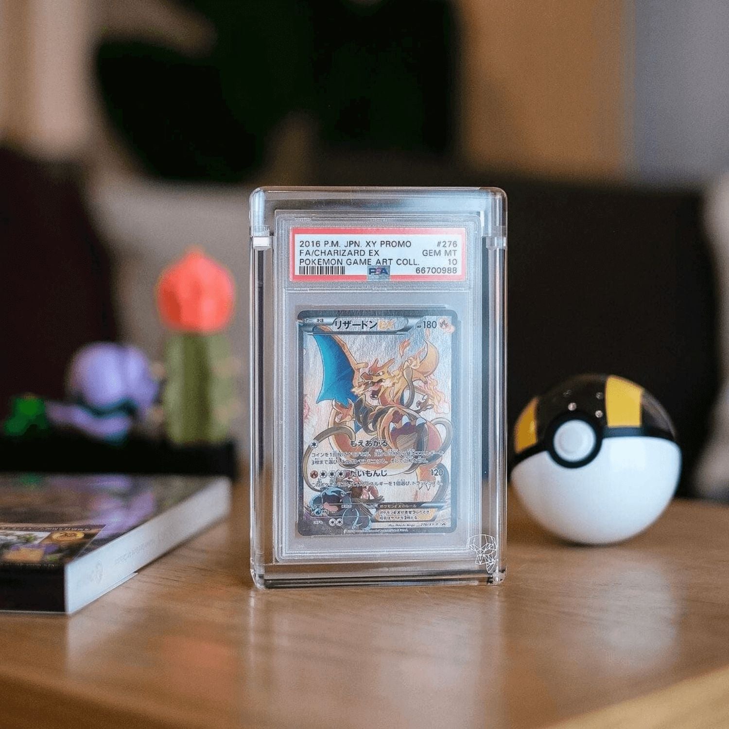 Pokemon Card Sitting On Display Shelf In Phantom Ultra Front View