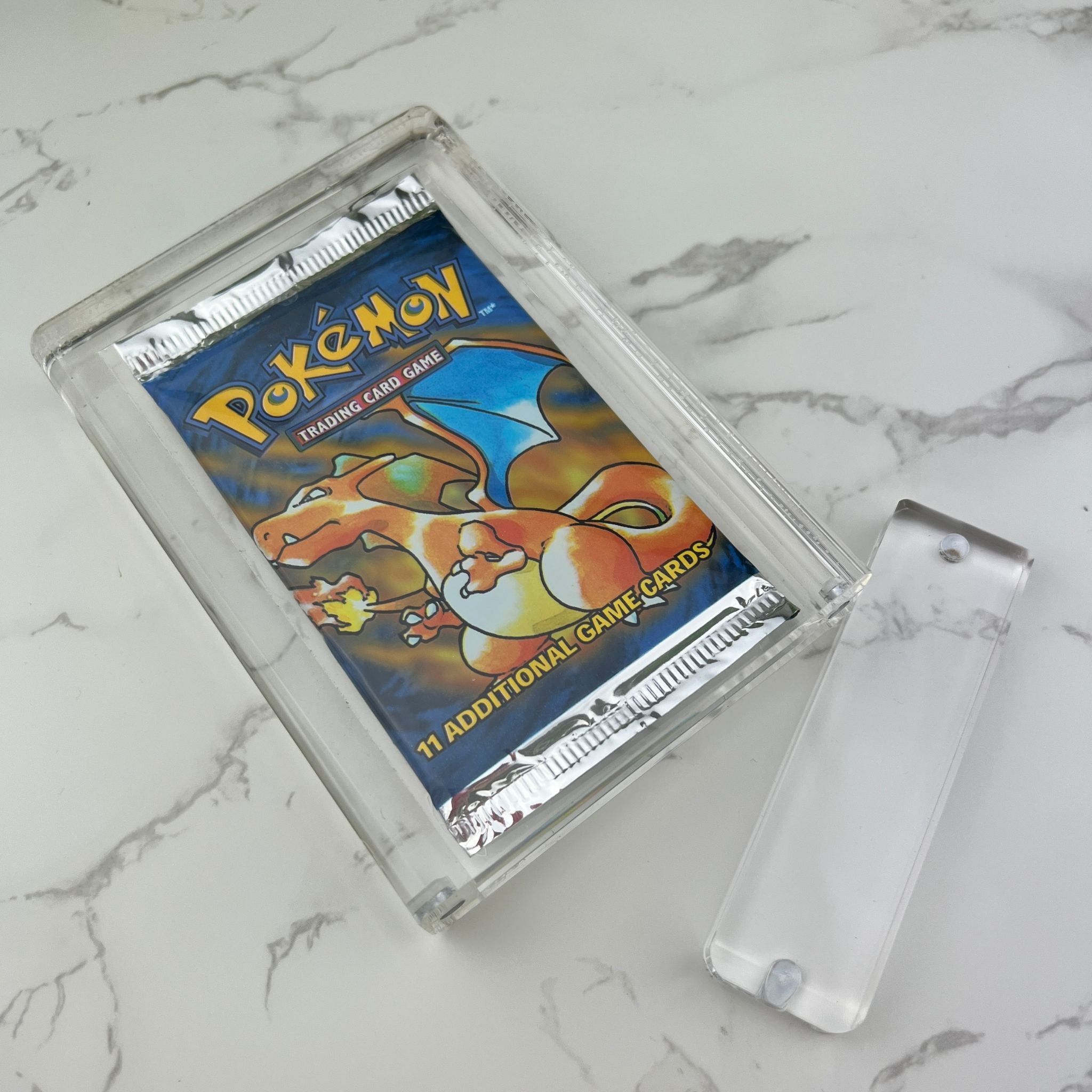 Booster Pack Display Case Box for LONG FOIL Pokémon Booster Packs
