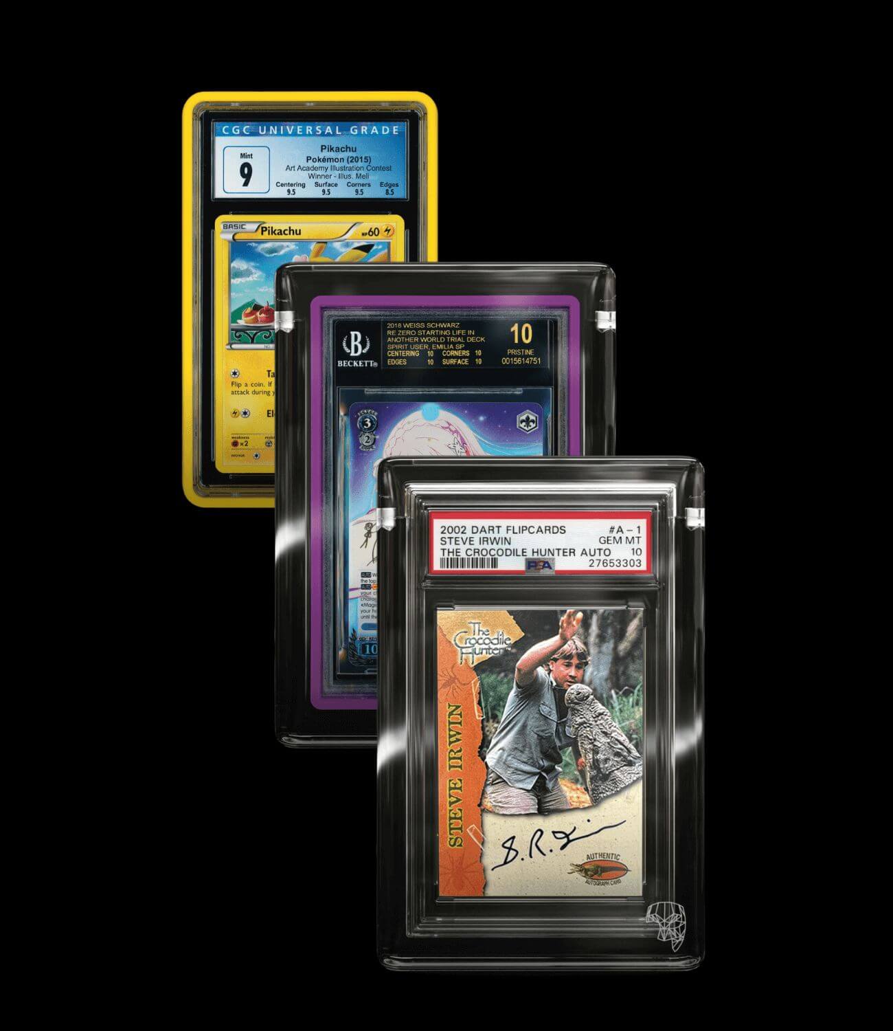 Three GradedGuard Compatible Phantom Display Ultra Cases Front View Mobile