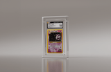 CGC graded Sabrina's Gengar Gym Heroes Holo card in a clear acrylic display case, rated Gem Mint 10, perfect for showcasing rare Pokémon cards.