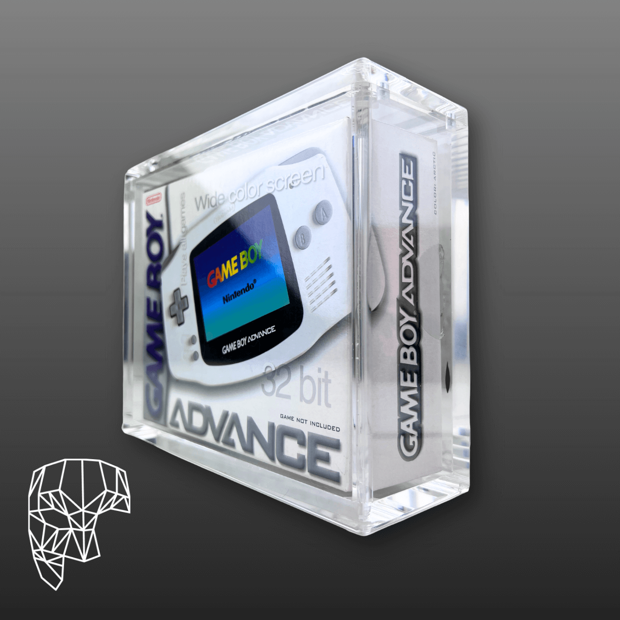 Gameboy Advance acrylic display cases are custom designed with strong neodymium magnets, UV resistant coating, maximum transparency and thick walls for years of heavy, trustworthy protection.