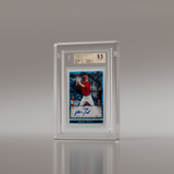 Front view of a Phantom Display graded card case featuring a Mike Trout baseball card graded GEM MT 9.5, protected in a premium UV-resistant display case. #authenticator_bgs