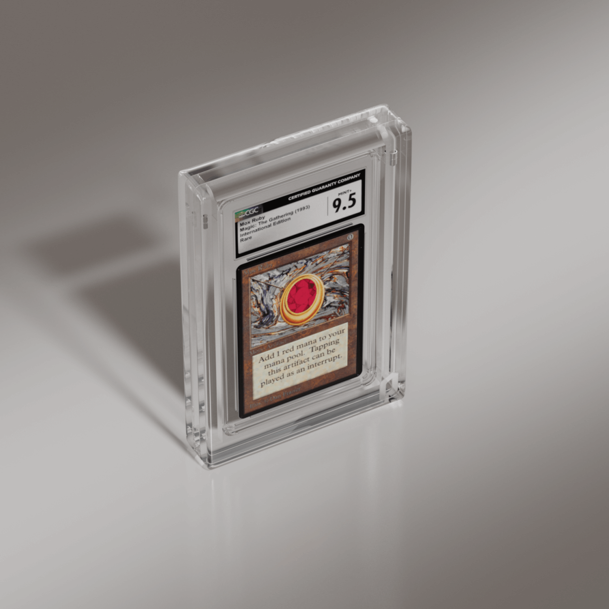 phantom display premium graded card case UV protection CGC magic the gathering gem mint top view #authenticator_psa/cgc