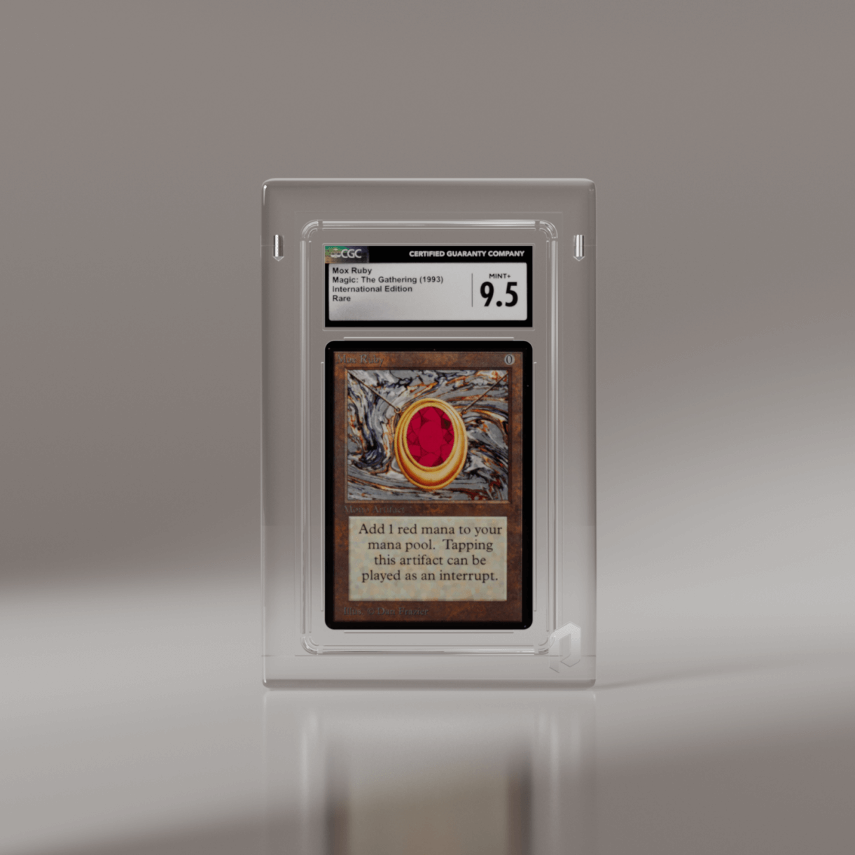 phantom display premium graded card case UV protection CGC magic the gathering gem mint front view #authenticator_psa/cgc