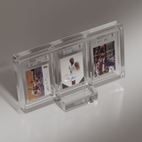 top down angle view of a Phantom Display triple ultra graded card slab case featuring kobe bryant basketball card slab, graded BGS GEM MINT, offering UV protection and clear visibility for collectors. #authenticator_bgs