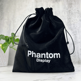 Phantom Display premium velvet storage bag, designed to protect and store display cases for graded cards and collectibles.