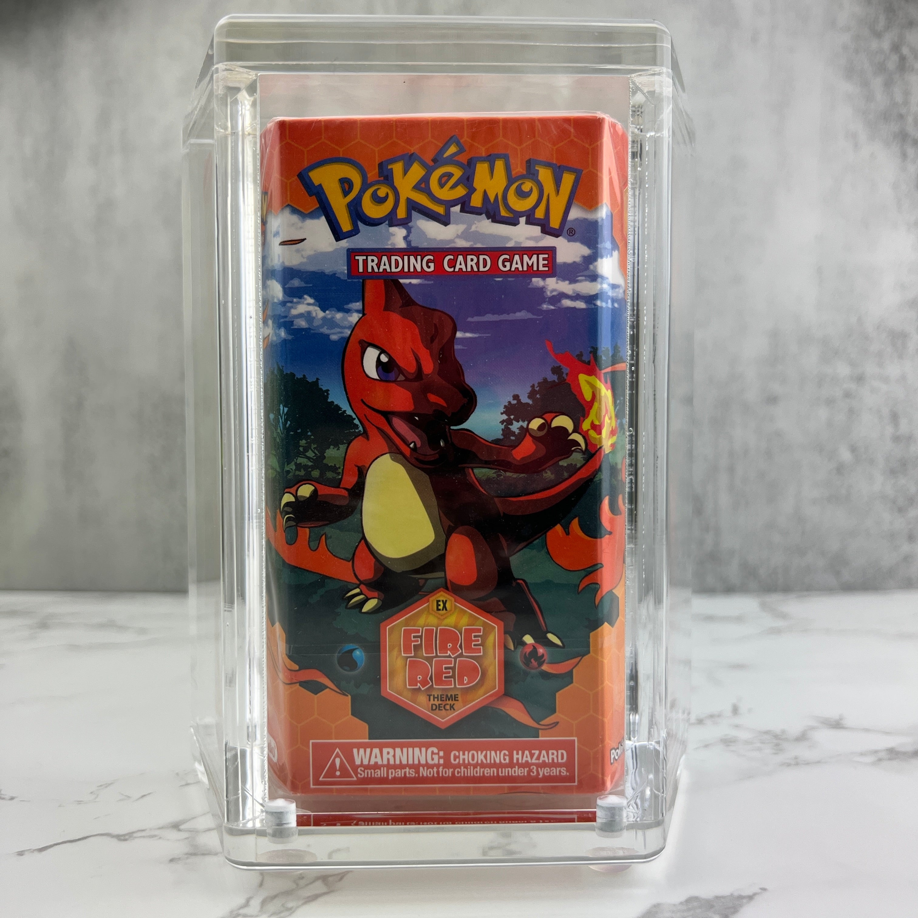 Pokemon EX Theme Deck magnetic acrylic protective case. Crystal clear acrylic, with UV resistance.