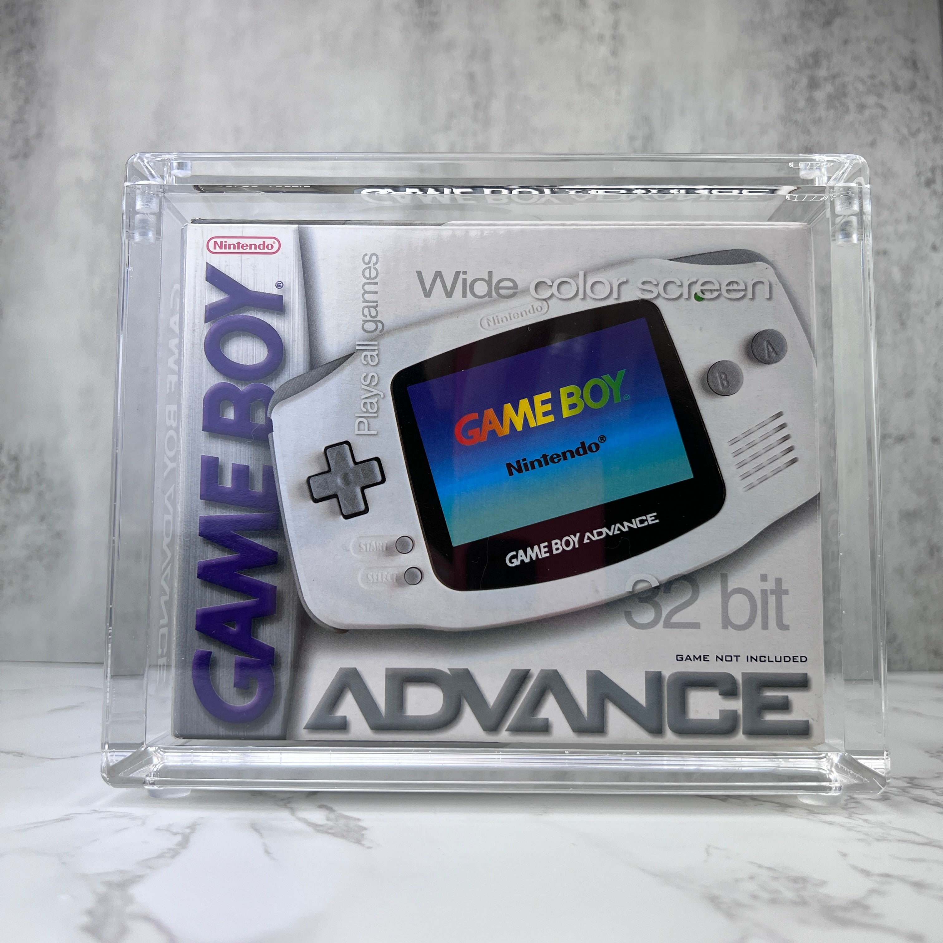 Gameboy Advance acrylic display cases are custom designed with strong neodymium magnets, UV resistant coating, maximum transparency and thick walls for years of heavy, trustworthy protection.