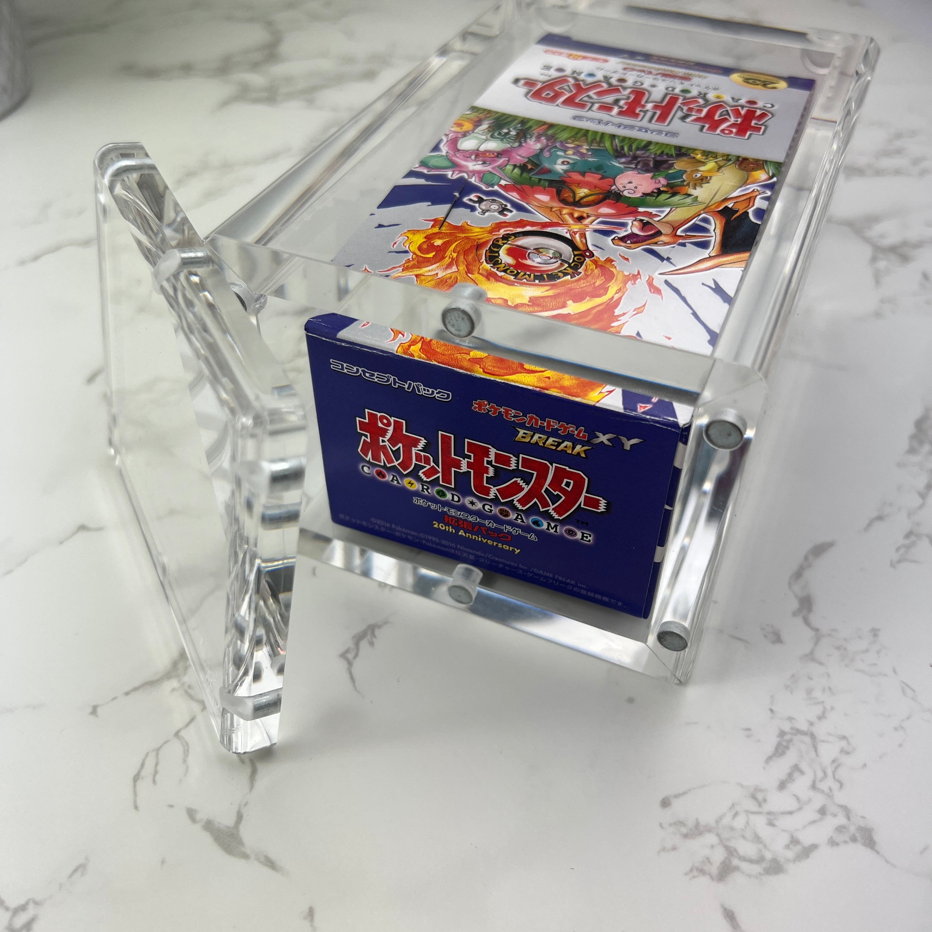 Pokemon Japanese booster box XY magnetic acrylic protective cases. Crystal clear acrylic, with UV resistance.