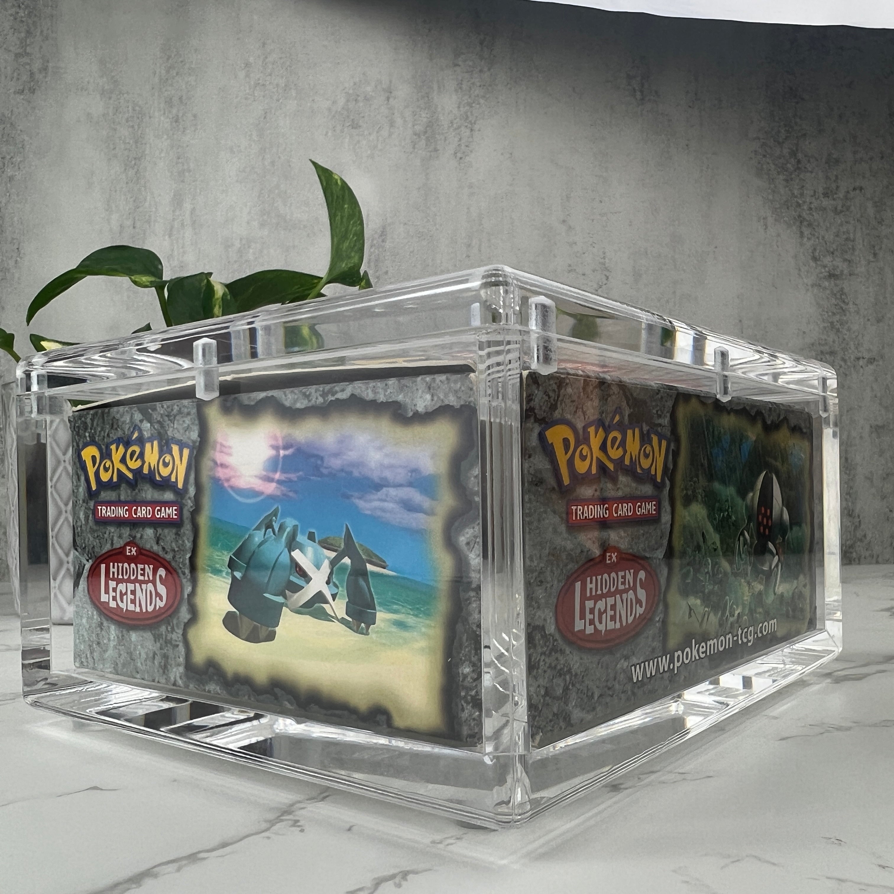 Pokemon Booster Box (EX) magnetic acrylic protective case. Crystal clear acrylic, with UV resistance. Fits: all EX-era Pokemon Booster Boxes