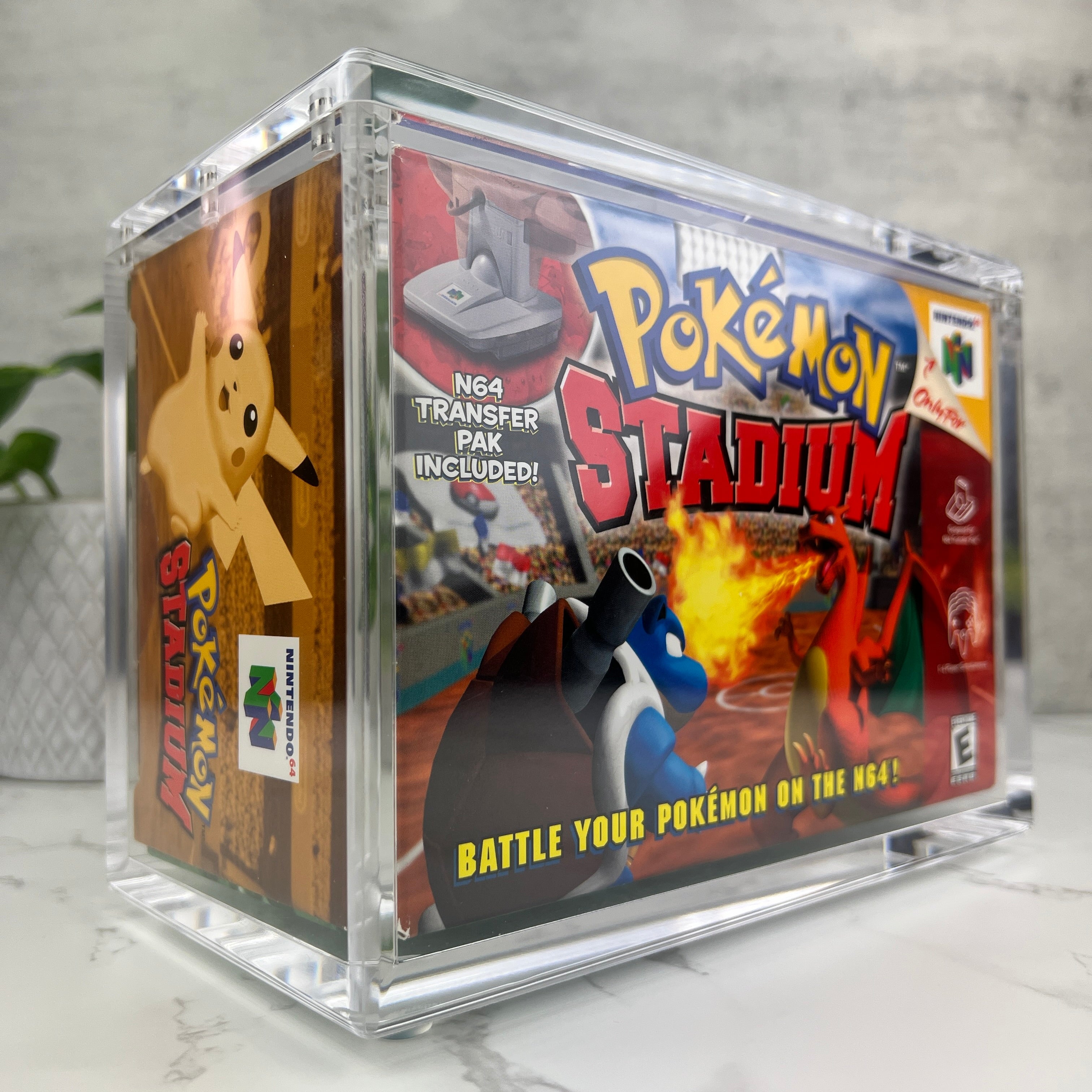 Pokemon Stadium acrylic display cases are custom designed with strong neodymium magnets, UV resistant coating, maximum transparency and thick walls for years of heavy, trustworthy protection.