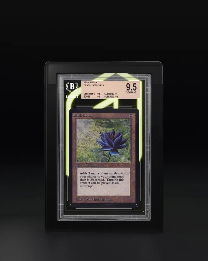 Ultra (Color) acrylic display with a BGS graded card, 360 degree view