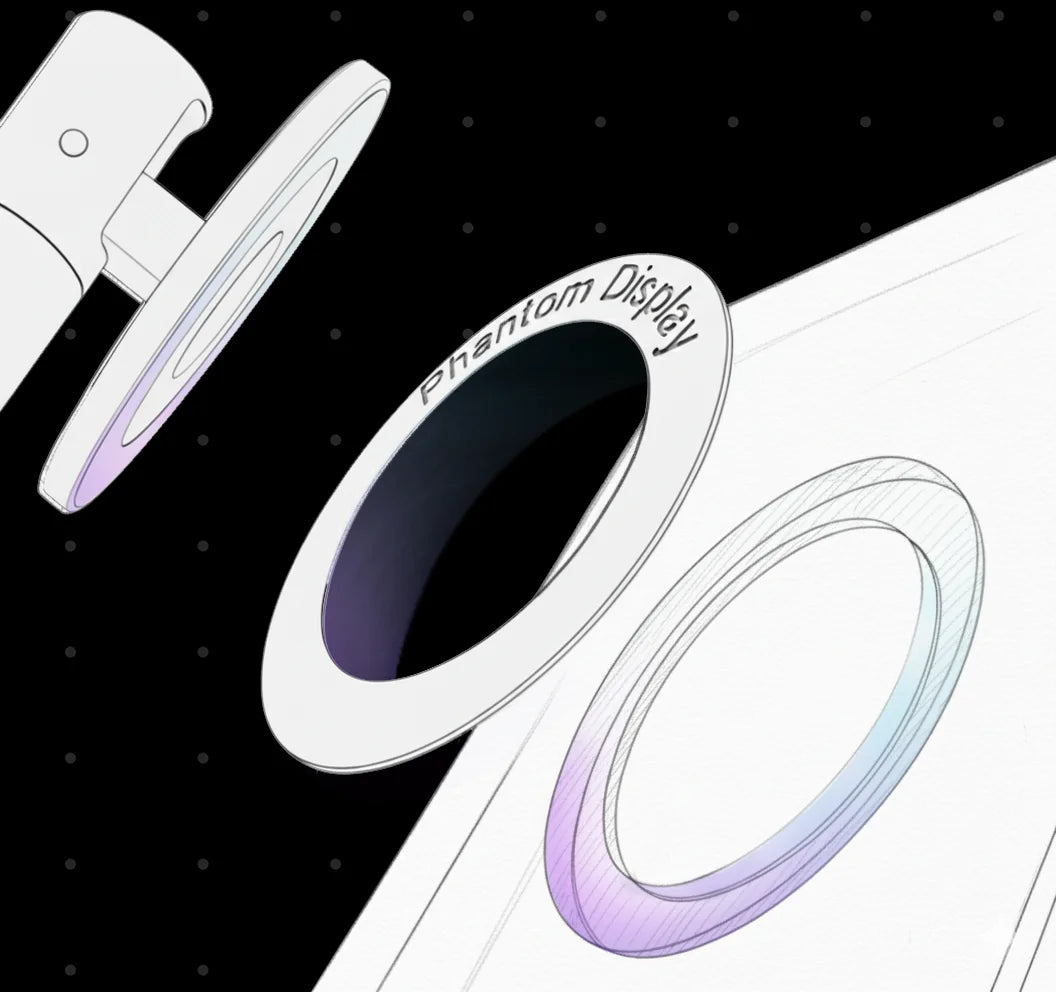 The Magneto's magnetic mount ring machined into the rear of the display, hidden from the front