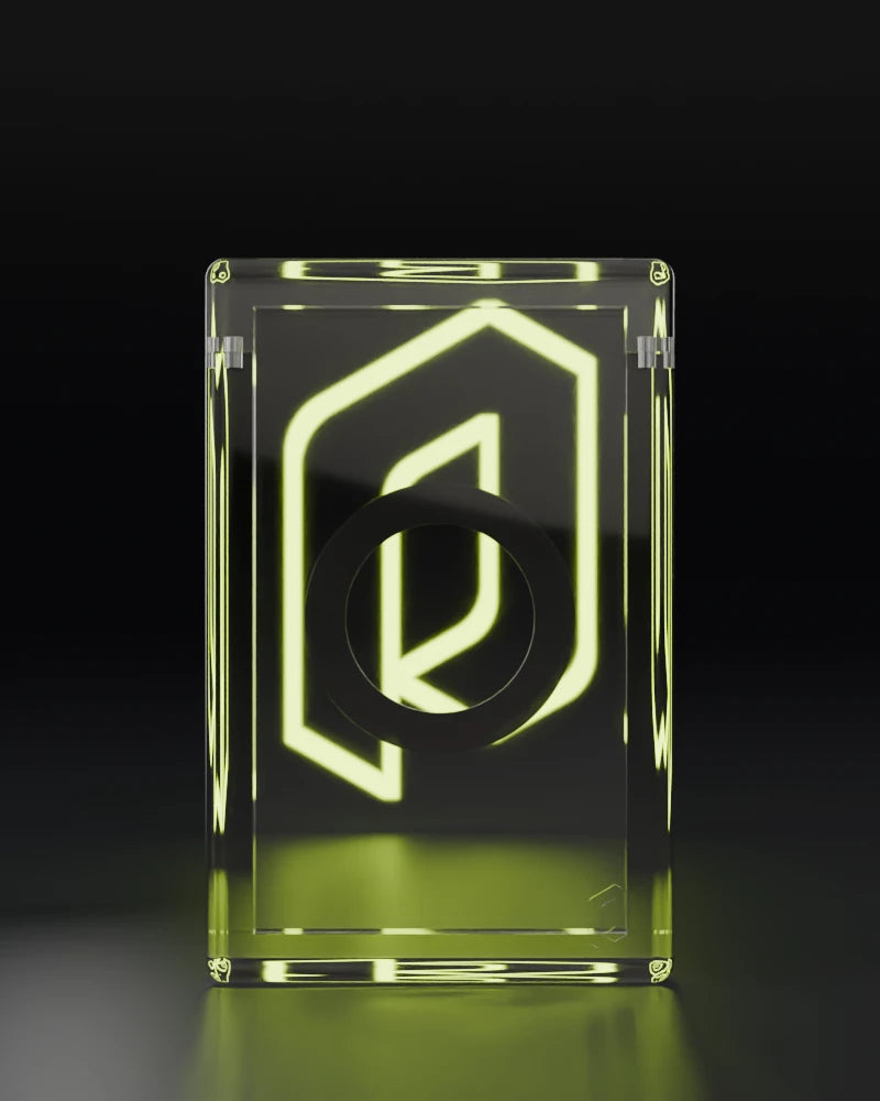 Magneto acrylic card display, 360 degree view