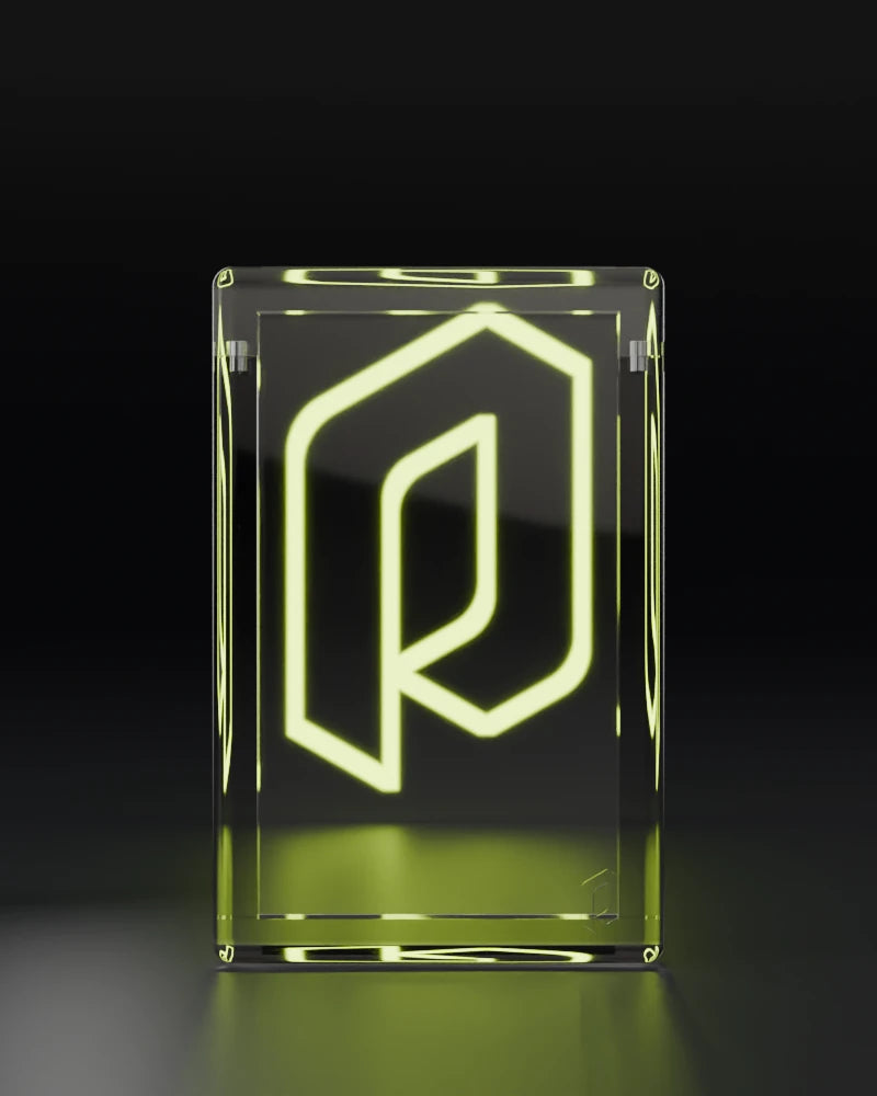 Nano acrylic card display, 360 degree view
