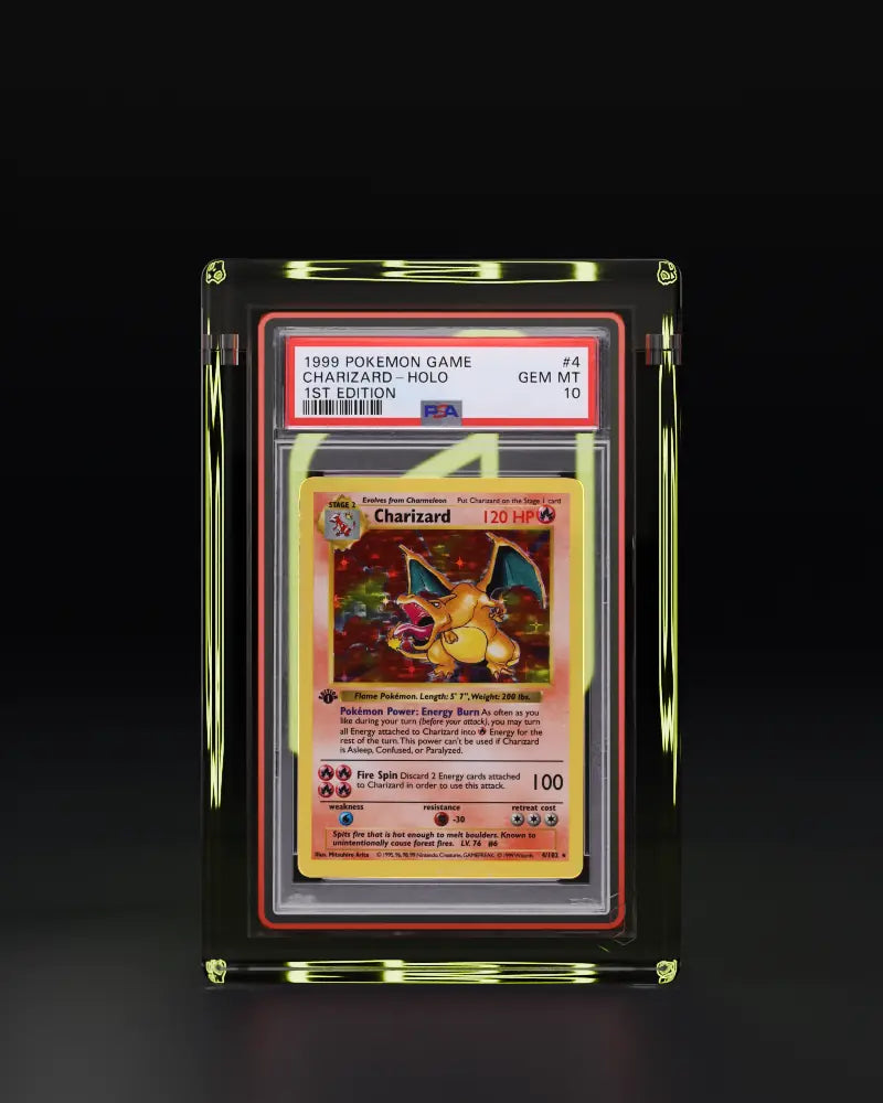 Magneto (Slabmags) acrylic display with a PSA graded card, 360 degree view